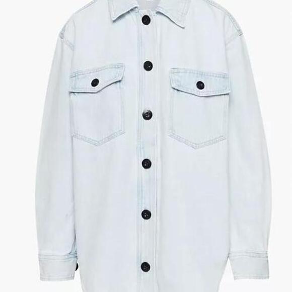 Aritzia Jackets & Blazers - Aritzia Wilfred Free CAPSULE DENIM JACKET in Blue